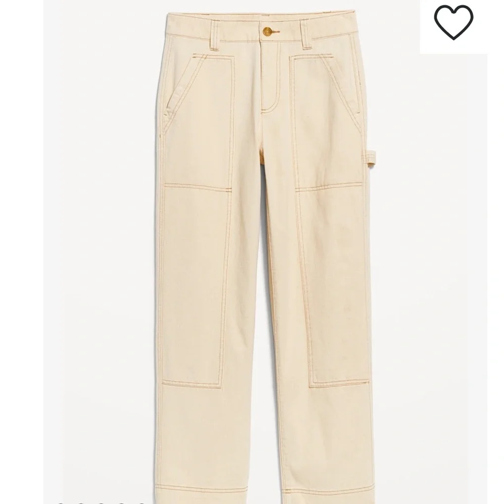 Old Navy High Waisted Utility Pant in Natural White NWT - Picture 4 of 11